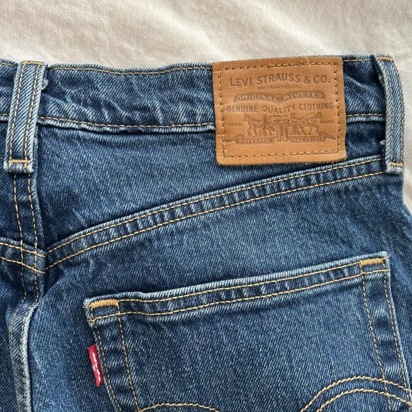 Levi’s Premium Indigo Blue Denim Ribcage Boot Jeans Button Fly High Rise – US 29 - Picture 7 of 8